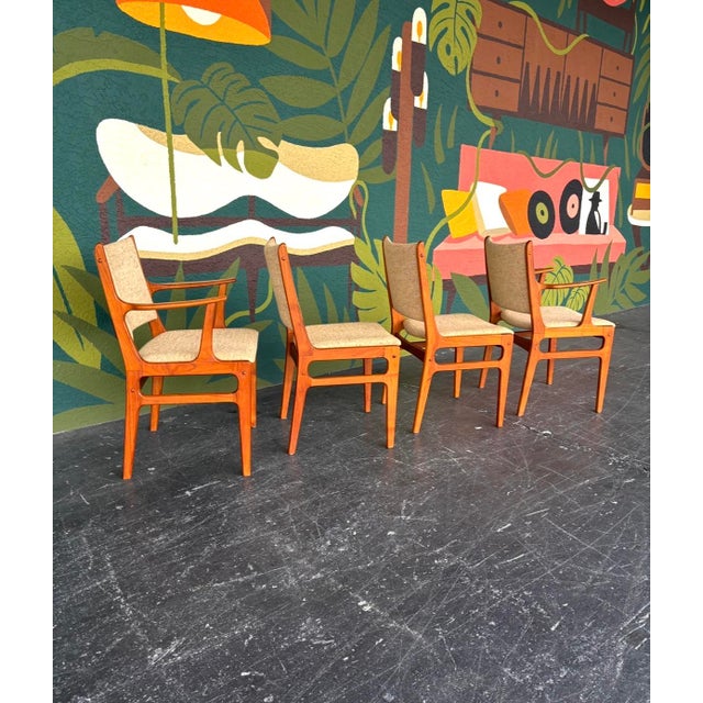 Brown Danish Teak Drawleaf Dining Set For Sale - Image 8 of 16