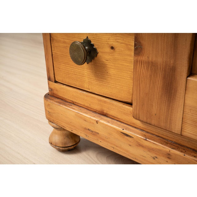 Antique Mid-19th Century German Biedermeier Pine Cabinet with Drawers For Sale - Image 9 of 15