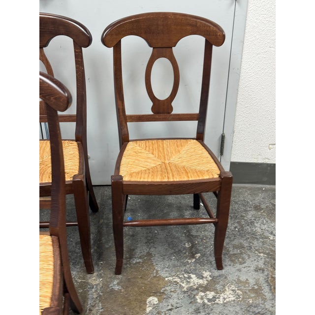 Brown Pottery Barn Napoleon Dining Chairs, Set of Four For Sale - Image 8 of 12