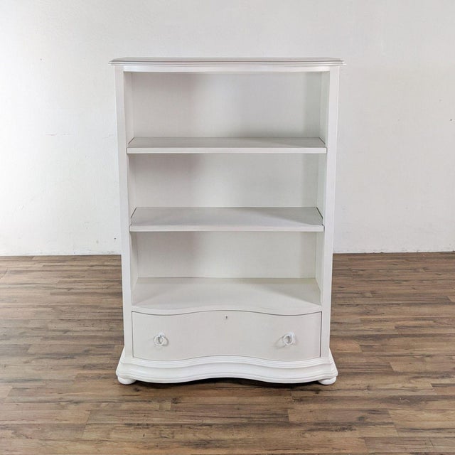 Restoration Hardware White Wooden Bookcase Chairish