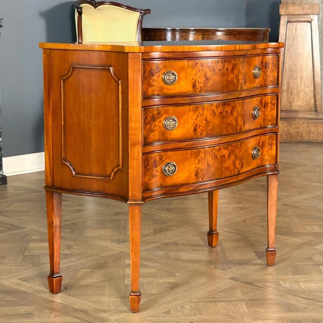 2020s Niagara Furniture Burled Hepplewhite Chest For Sale - Image 5 of 9