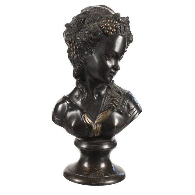 Metal Early 1900s Parisian Bronze Bust For Sale - Image 7 of 9