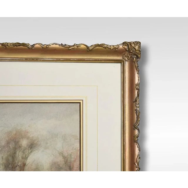 W. Ramsey, Shepherd with Flock, 19th Century, Watercolour, Framed For Sale - Image 5 of 6