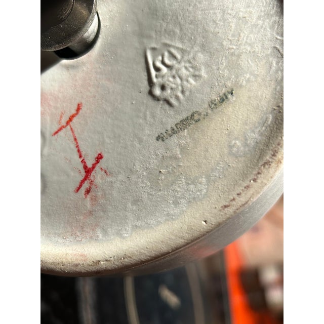 Mid 20th Century Antonia Campi Pottery Lamp s.c.i. Laveno Italy Portalampada Mid Century Modern For Sale - Image 6 of 15