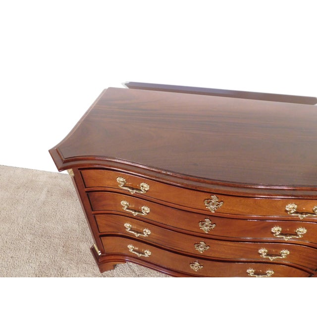 Vintage Craftique Furniture Mahogany 4 Drawer Fancy Chippendale Chest Dresser For Sale - Image 9 of 18