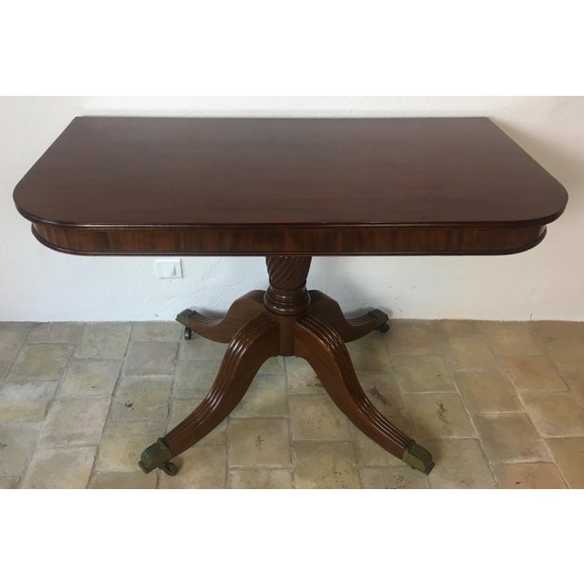 English 19th Century English Mahogany Double Pedestal Extending Dining Table For Sale - Image 3 of 11