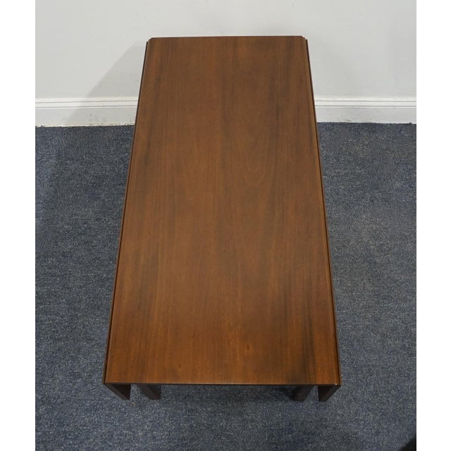 Kittinger Kittinger Williamsburg Solid Mahogany Traditional Style 42" Accent Drop Leaf Coffee Table For Sale - Image 4 of 12