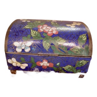 1900s Cloisonne Hinged Trinket Box, China For Sale