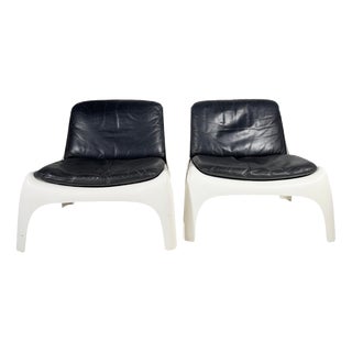Vintage Space Age Fiberglass Lounge Chairs by Carl Straub, 1968, Set of 2 For Sale