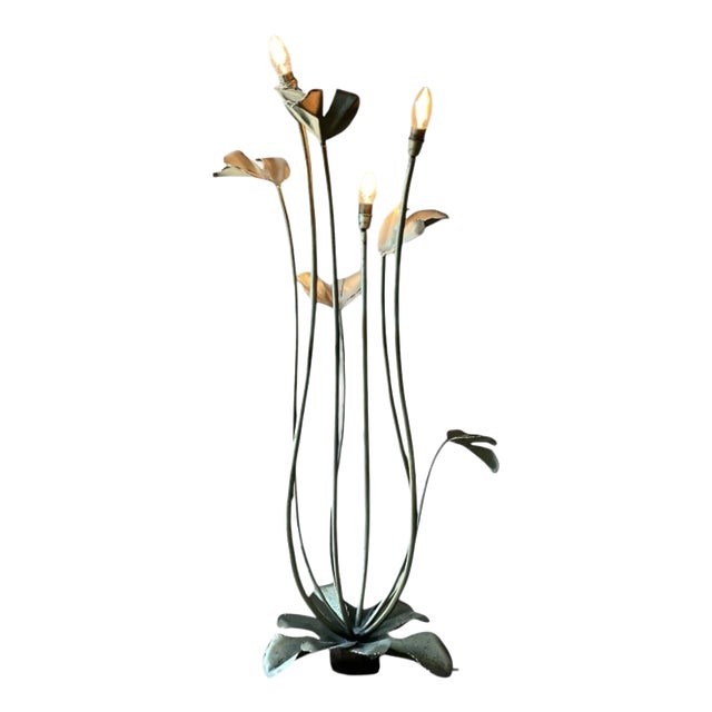 Late 20th Century Art Nouveau Sculptural Floor Lamp, France For Sale