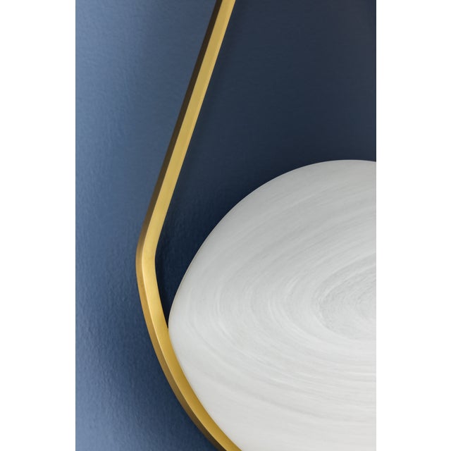 Brass Hudson Valley Lighting Blaina 10.5 in. 1 Light Wall Sconce in Aged Brass Finish For Sale - Image 8 of 11