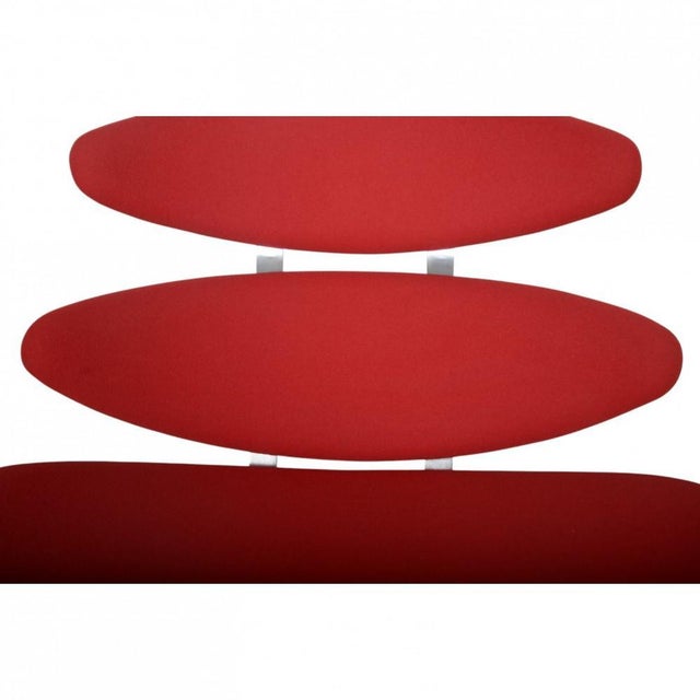 2000 - 2009 Corona Chair in Red Fabric by Erik Jørgensen, 2000s For Sale - Image 5 of 16