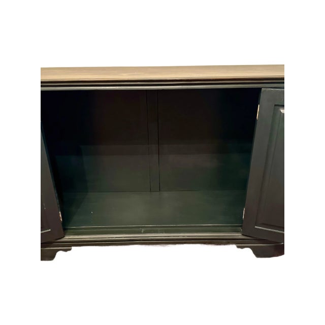 Hollywood Regency Distressed Painted Credenza by Banks Coldstone Co, High Point Nc For Sale - Image 3 of 10