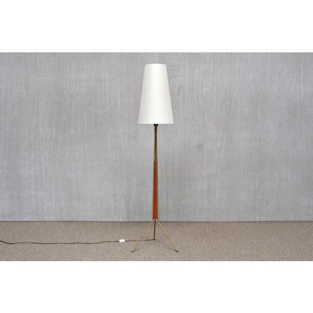 This very rare floor lamp was manufactured by möllers armatur in eskilstuna, sweden in the late 1950s. The piece is marked...