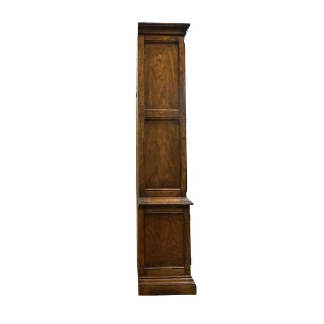 Drexel Furniture Bishopsgate Collection Solid Walnut English Tudor Style 48" China Cabinet 160-414-6 For Sale - Image 9 of 13