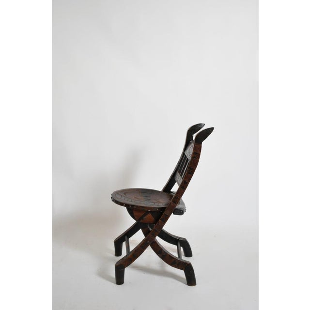 Vintage Wooden Senoufo Chair, 1960s For Sale - Image 3 of 6