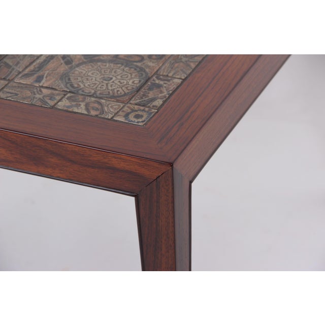 Coffee Table by Nils Thorsson / Royal Copenhagen for Haslev Møbelsnedkeri, 1970s For Sale - Image 9 of 13