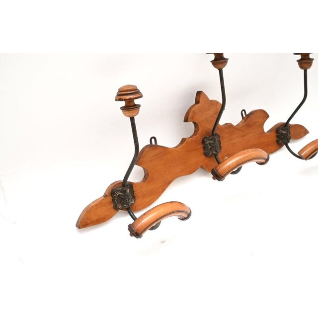 1900 - 1909 Antique French Wall Mounting Hat or Coat Rack, 1900 For Sale - Image 5 of 7