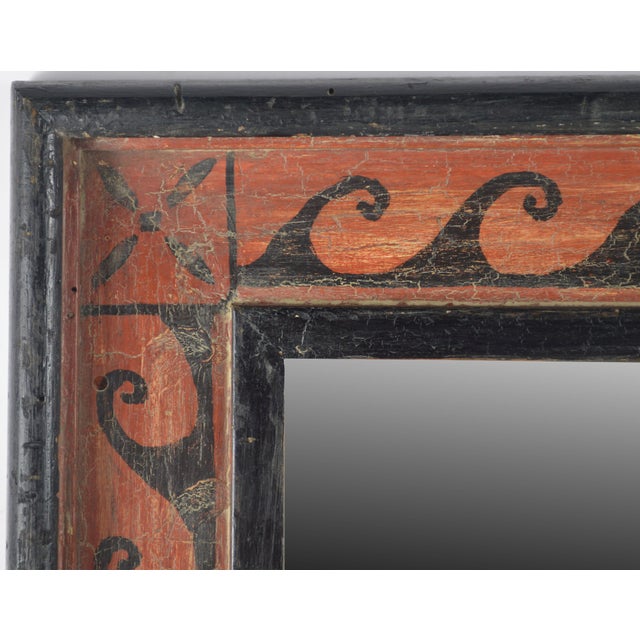 A very finely made, vintage, House of Heydenryk amphora type mirror. The mirror is hand painted in a folk art fashion with...