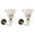 Large Murano Glass and Bronzed Brass Flower Sconces from Barovier, Italy, 1940s, Set of 2 For Sale - Image 13 of 13
