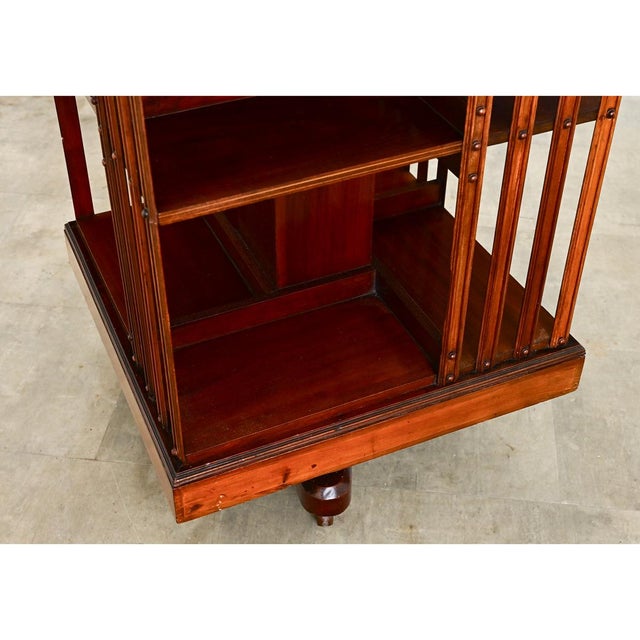 English 19th Century Mahogany Revolving Bookcase For Sale - Image 10 of 12