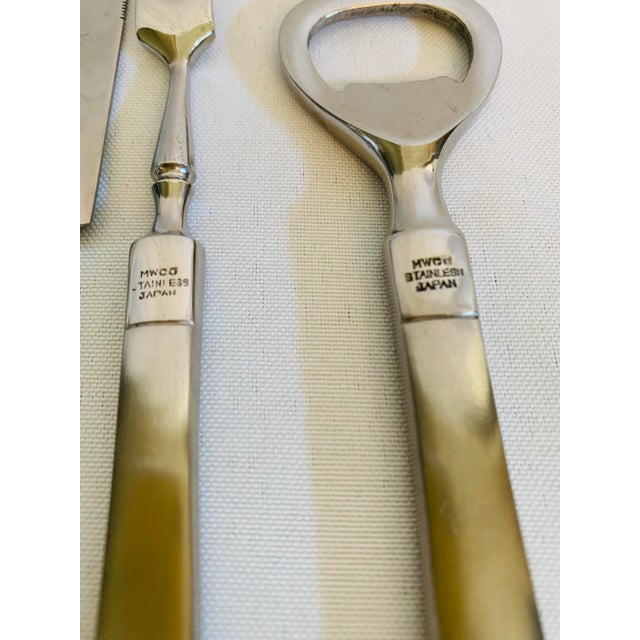 Mid 20th Century M. W. C. O. Stainless Steel "Handy" Bar Set - 4 Pieces For Sale - Image 4 of 9