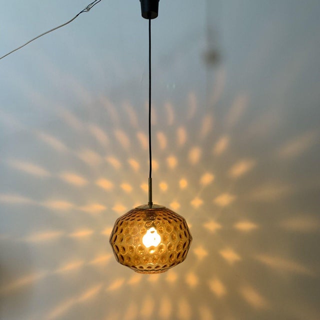 Glass Hanging Lamp from Limburg, Germany, 1970s For Sale - Image 16 of 18