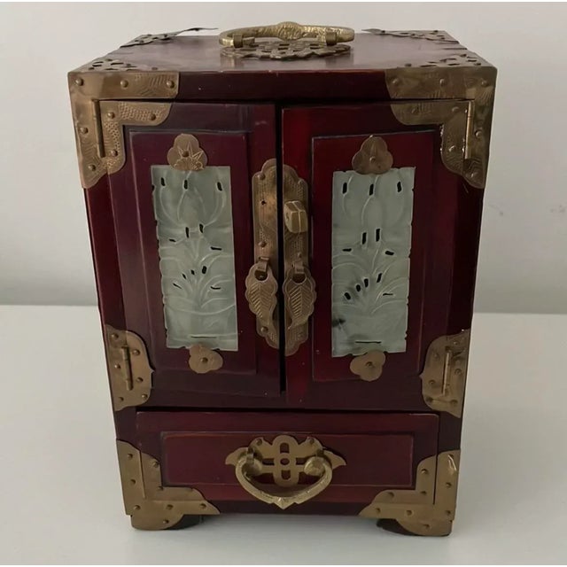 Chinese Vintage Chinese Rosewood Jewelry Box For Sale - Image 3 of 13
