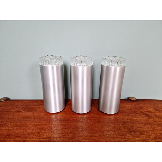 Space Age Ceiling Lights in Brushed Aluminum from Staff Leuchten, 1970, Set of 3 For Sale - Image 13 of 17
