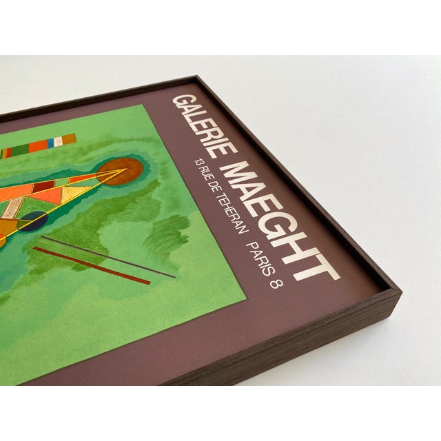 Wassily Kandinsky Vintage 1965 Mid Century Modern Fine Art Lithograph Print Framed Paris Exhibition Poster " Bunt Im Dreieck " 1927 For Sale - Image 11 of 16