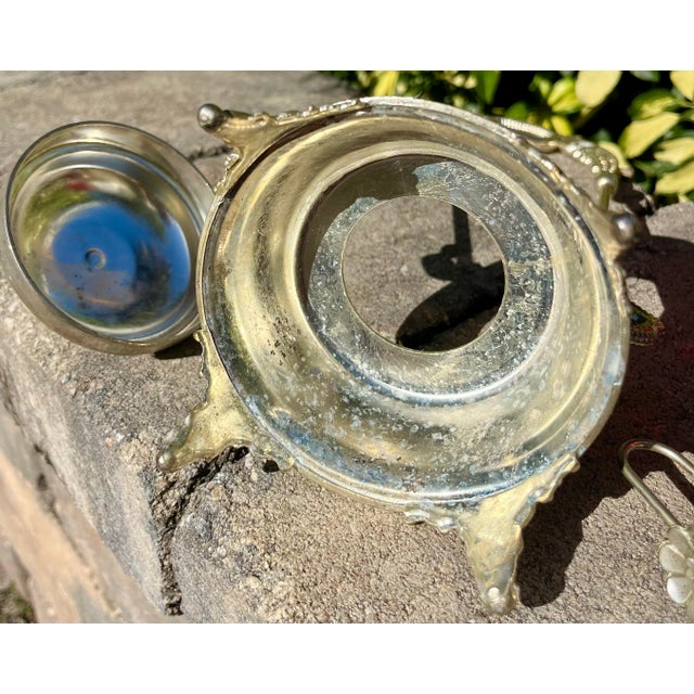 Antique Victorian Ruby Red Art Glass Pickle Castor For Sale - Image 10 of 11