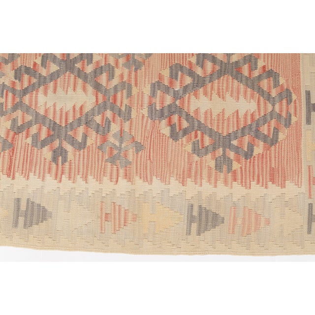 Textile 1960s Soft Peach & Grey Boho Decor For Sale - Image 7 of 9