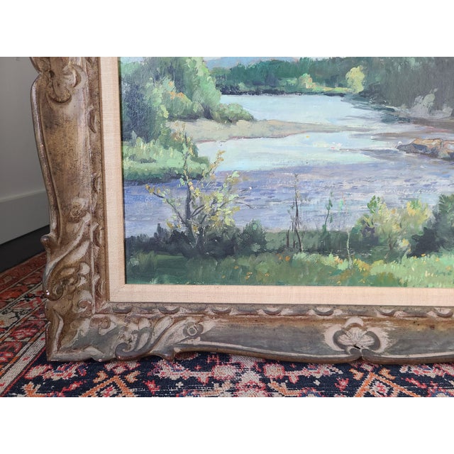 Richard Jack Antique 1930's Oil Painting Ammonoosuc River New Hampshire For Sale - Image 15 of 18