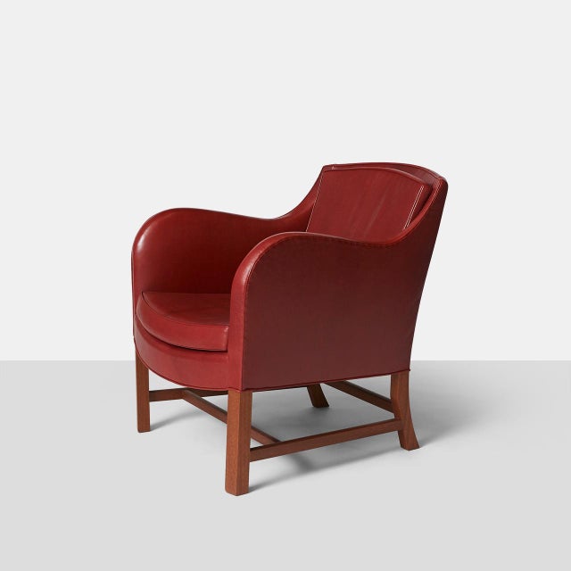 Mix Chair by Kaare Klint A “Mix” lounge chair by Kaare Klint made in the Rud Rasmussen factory. Upholstered in a deep...