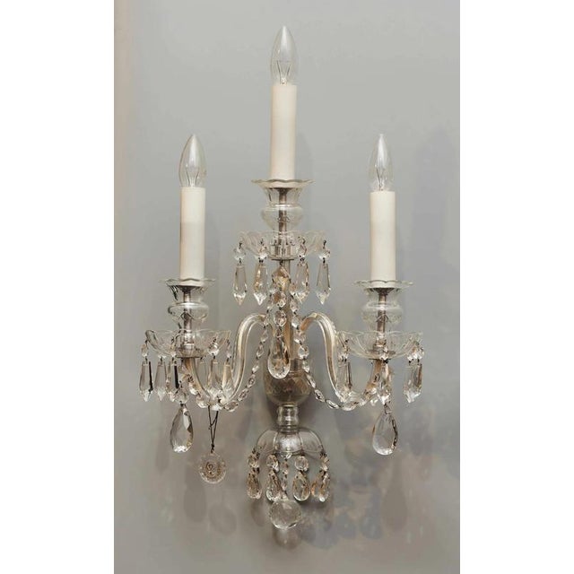 2000 - 2009 Theresian Wall Lamps with Crystal Trimmings, Set of 2 For Sale - Image 5 of 11