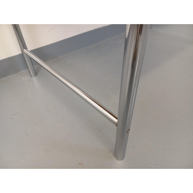 Orange Vintage Desk in Orange Imitation Leather and Chrome, 1970s For Sale - Image 8 of 14