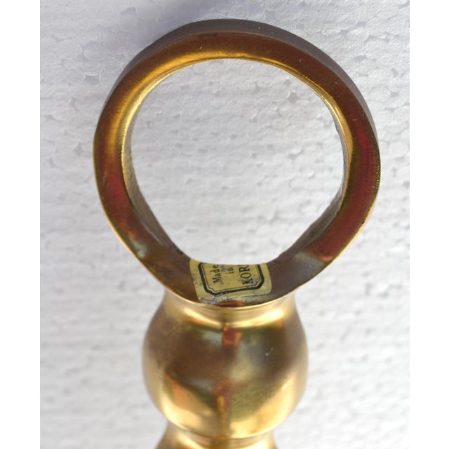 Late 20th Century Mid-Century Modern Cast Brass Candle Holder Wall Sconces - A Pair For Sale - Image 9 of 17
