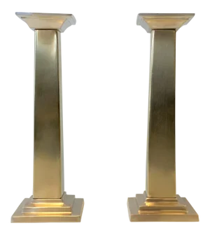 1980s Neoclassic Column Candlesticks - a Pair