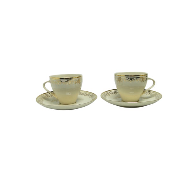 Art Deco Ewa Coffee Cups from Tułowice, Poland, 1960s, Set of 4 For Sale - Image 10 of 10