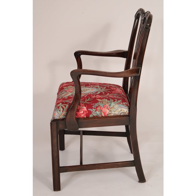 Chippendale Set of 8 Chippendale Style Mahogany Dining Room Chairs For Sale - Image 3 of 12