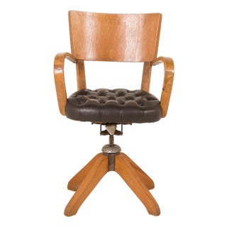 Mid-Century Italian Reclining Desk Chair, 1950s For Sale