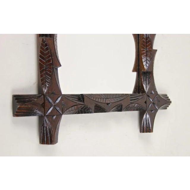 Glass Hand-Carved Black Forest Mirror, Austria, 1890s For Sale - Image 7 of 17