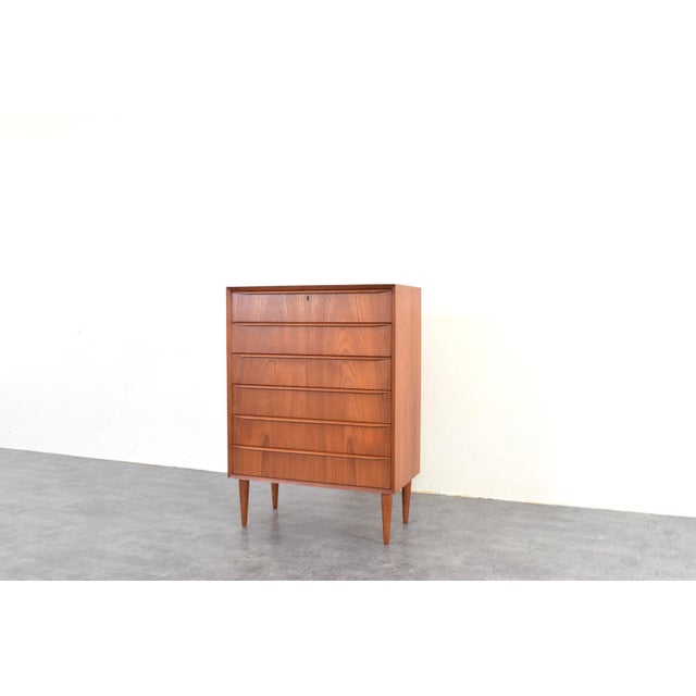 Brown Mid-Century Modern Danish Teak Chest of Drawers, 1960s For Sale - Image 8 of 17