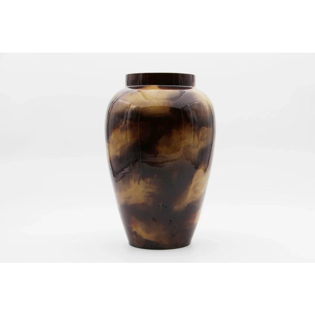 Art Deco 1920s Bordallo Pinheiro Art Deco Large Vase, Marked For Sale - Image 3 of 13