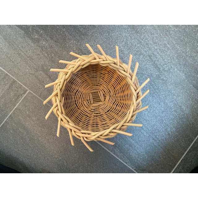 American Small Decorative Basket With Unique Edge Detail For Sale - Image 3 of 5