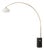Iconic 95" Morelli Arc Floor Lamp, Mid-Century Modern, Brass, Marble Base, Lucite Shade For Sale