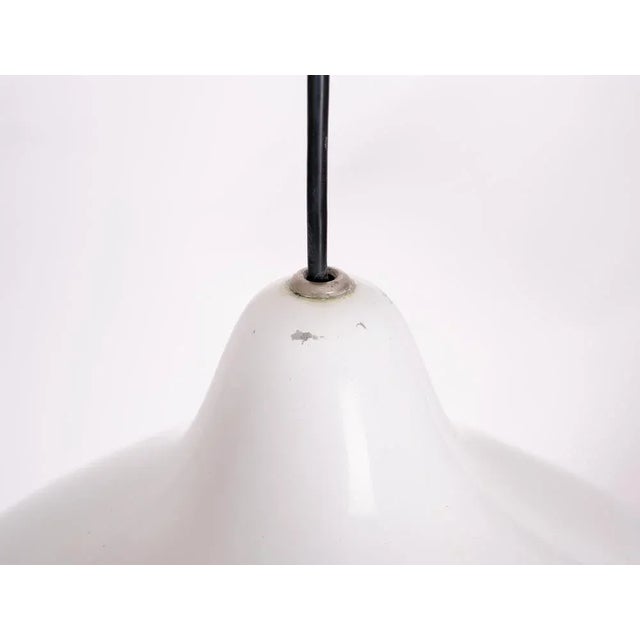 Mid-Century Modern White Pendant Lamp by Lisa Johansson Pape for Orno, Finland, 1958 For Sale - Image 3 of 10