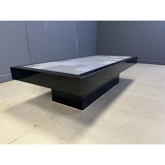 Vintage Lacquer and Aluminum Coffee Table, 1970s For Sale - Image 11 of 13