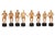 Folk Art Group of 15 Carved Wood Sculpture Figural Studies or Artist Models, 20th Century For Sale - Image 3 of 18