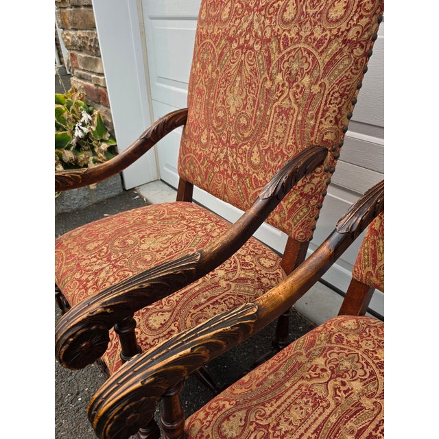 Late 19th C. Danish Louis XIV Throne Style Chairs- A Pair For Sale In New York - Image 6 of 13
